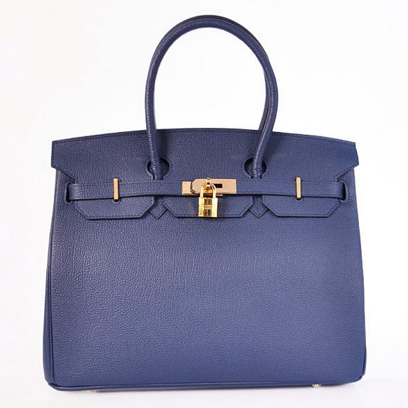 H35 Hermes Birkin 35 centimetri Tote Bags Liscio Togo pelle H35 scuro Bl